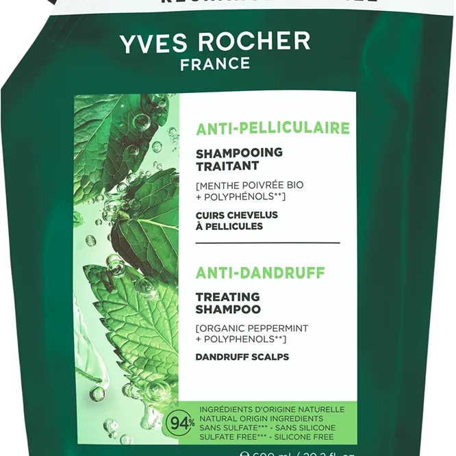 Yves Rocher ANTI-PELLICULAIRE Schampo mot mjäll 600 ml
