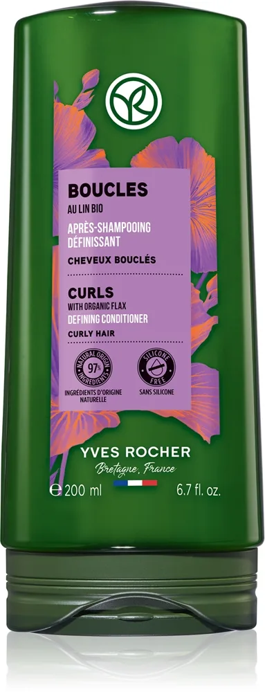 Yves Rocher Boucles hoitoaine kiharille hiuksille with organic flax 200 ml