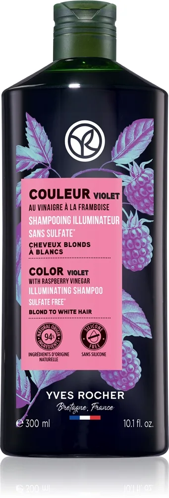 Yves Rocher Couleur keltaisuutta neutraloiva shampoo 300 ml
