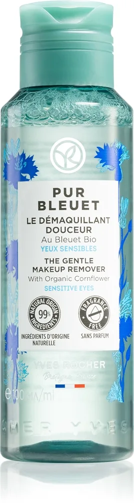 Yves Rocher Pur Bleuet Rengörande och borttagande sminkvatten För känsliga ögon 100 ml