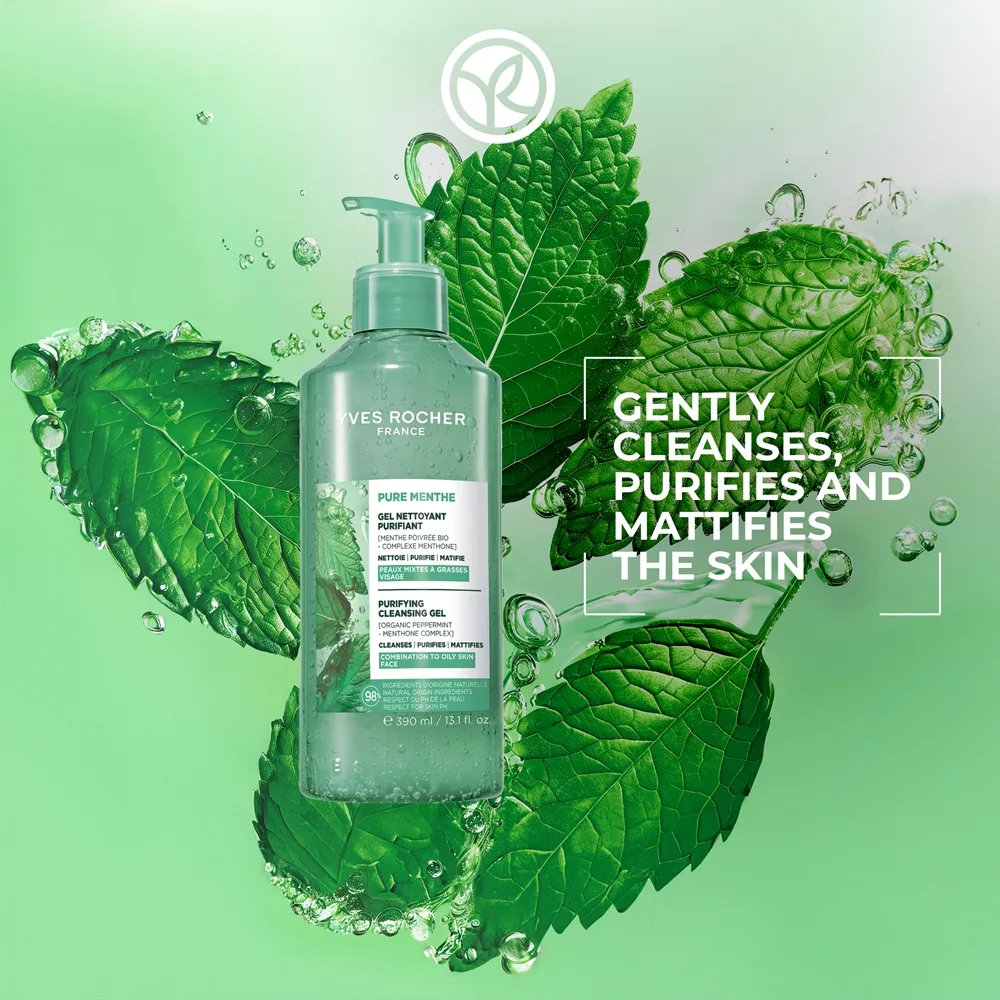 Yves Rocher Pure Menthe Djupt rengörande gel 390 ml