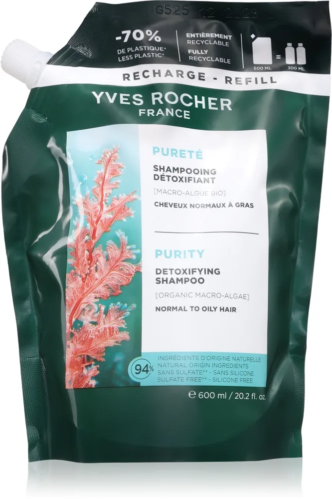 Yves Rocher Pureté Cleansing Detoxifying Shampoo 600 ml