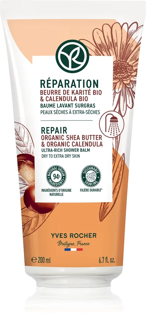 Yves Rocher Réparation Brusebalsam Til meget tør hud 200 ml