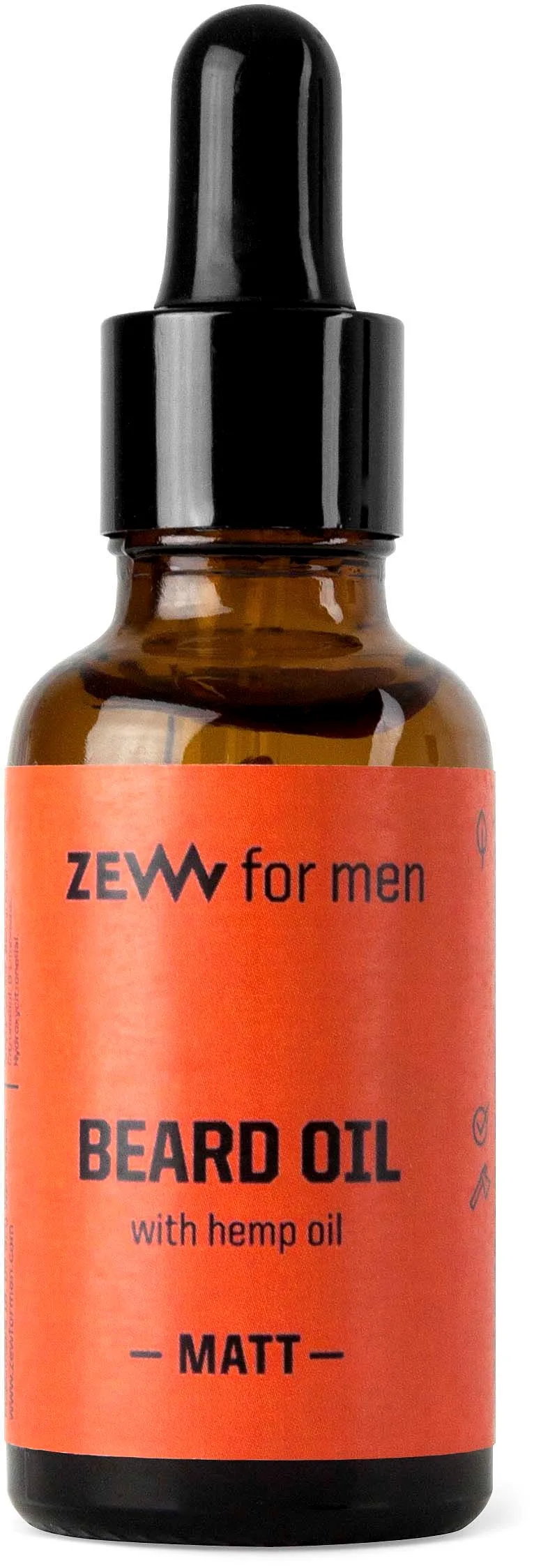 ZEW for Men Beard Oil with hemp oil matt 30 ml