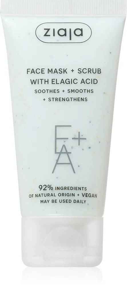 Ziaja Face Mask + Scrub with Elagic Acid Peeling-mask 55 ml