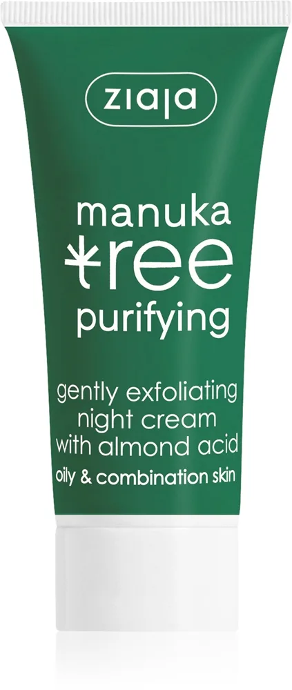 Ziaja Manuka Tree Purifying Exfolierande nattkräm för att behandla akne 50 ml