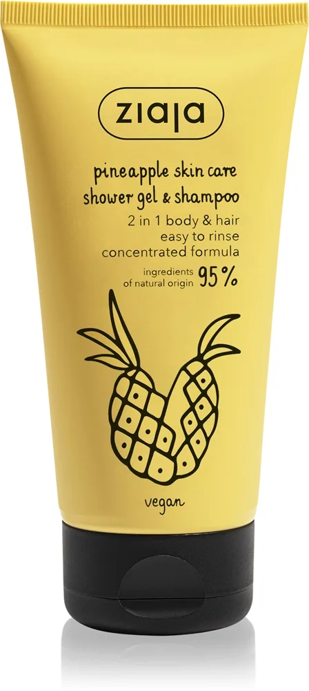 Ziaja Pineapple energisoiva suihkugeeli vartalolle ja hiuksille 160 ml