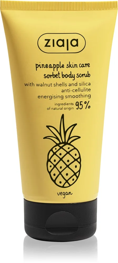 Ziaja Pineapple hellävarainen vartalosorbetti kuoriva vaikutus 160 ml