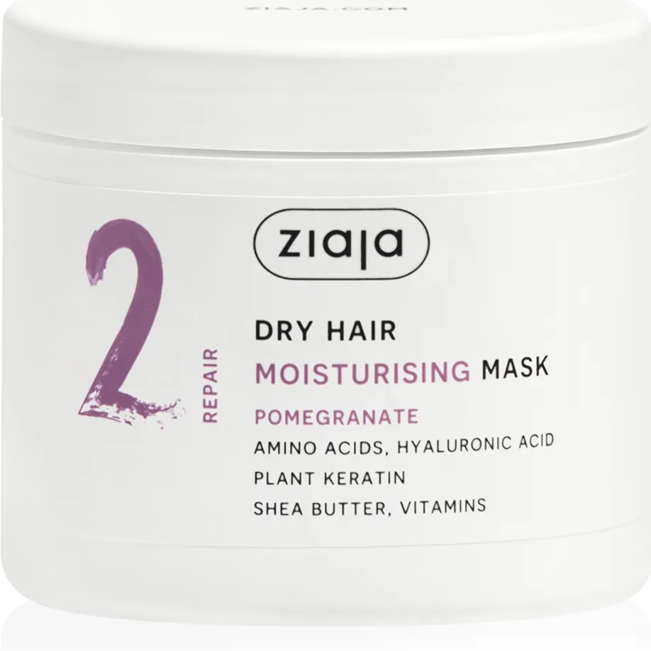 Ziaja Plant Essentials Pomegranate Återfuktande hårmask För torrt hår 350 ml