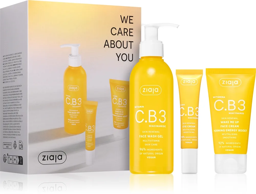 Ziaja Vitamin C.B3 Niacinamide Set Gavesæt med lysende effekt
