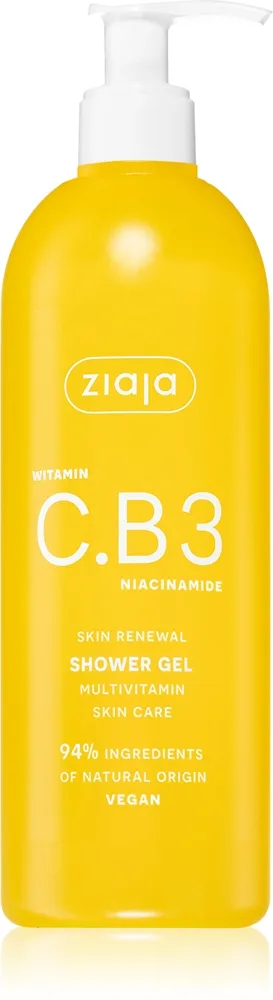 Ziaja Vitamin C.B3 Niacinamide Opfriskende brusegel 400 ml