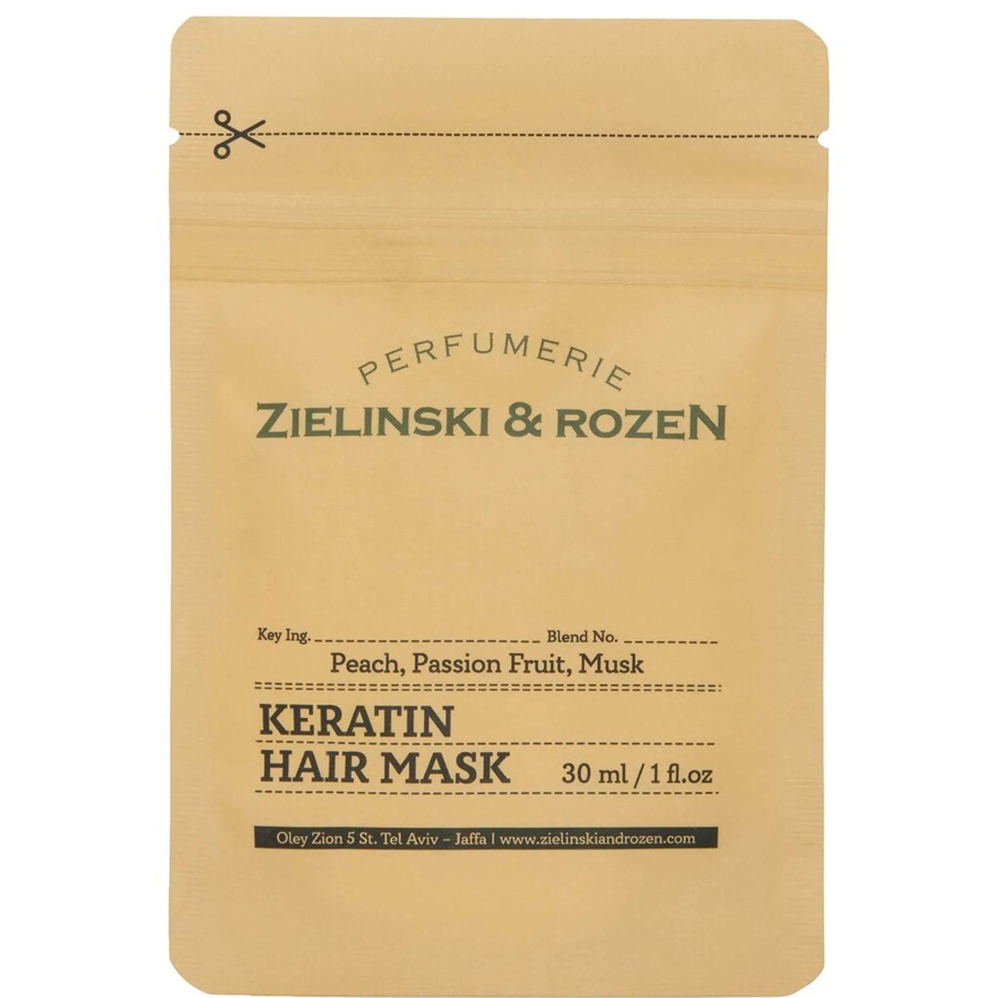 Zielinski & Rozen Peach, Passion fruit, Musk Keratin Hårmaske