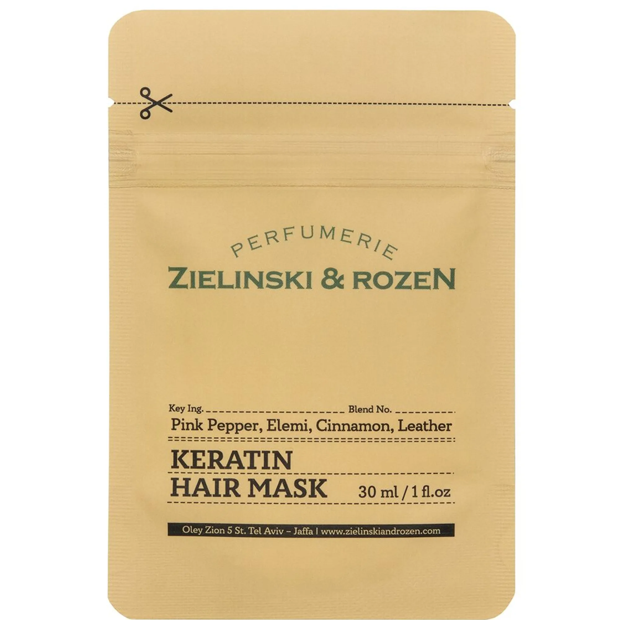 Zielinski & Rozen Pink Pepper, Elemi, Cinnamon, Leather Keratin Hårmaske