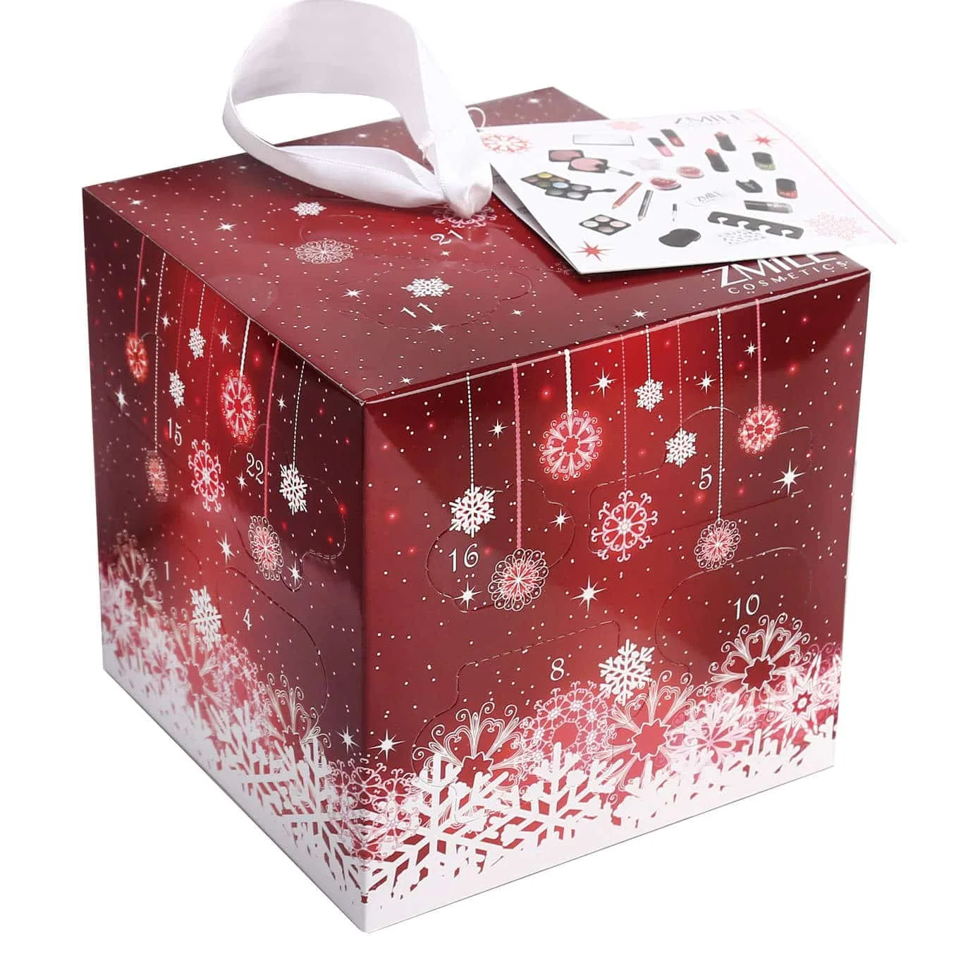 Zmile Cosmetics Advent Calendar Cube Red