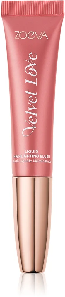 ZOEVA Velvet Love Liquid Highlighting Blush nestemäinen poskipuna ihon kirkastamiseen sävy Pink Nectar 13 ml